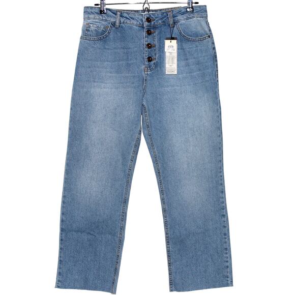 KOTON Button High Waist Light Wash Jeans 32 / 32 - Picture 2 of 8